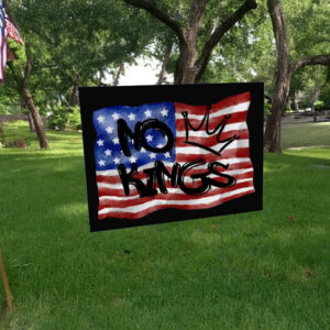 No Kings USA Flag– Patriotic Protest Yard Sign