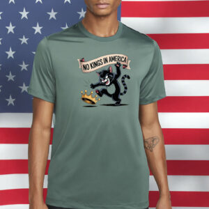 No Kings in America Angry Cat Shirts – Funny Patriotic Protest Tee