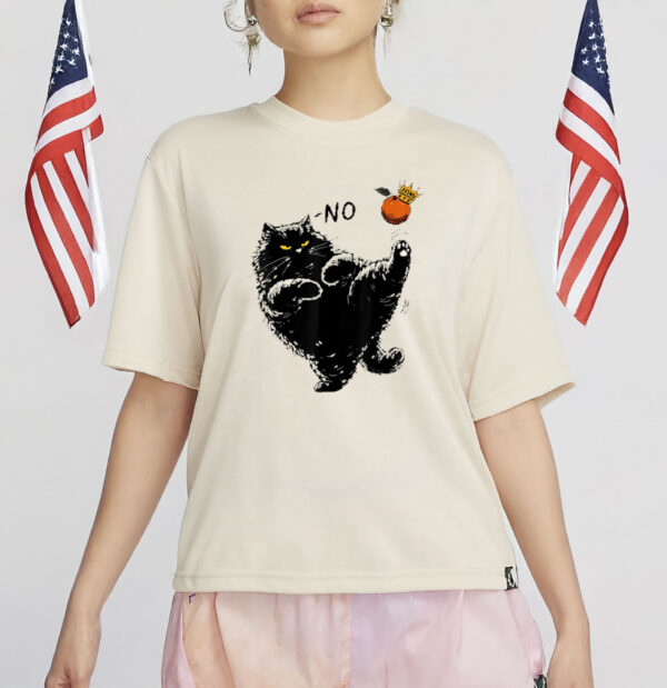 No Kings in America Black Cat Shirt, No Kings Shirt, Funny Political Meme T-Shirt