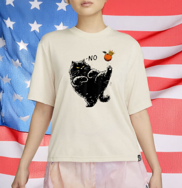 No Kings in America Black Cat Shirt, No Kings Shirt, Funny Political Meme T-Shirt
