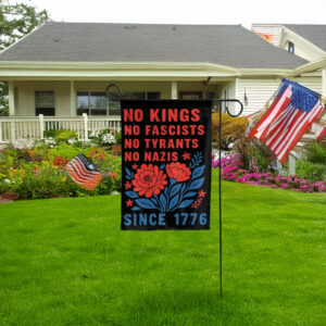 No Kings in America Garden Flag – Anti-MAGA Political Statement Yard Flag