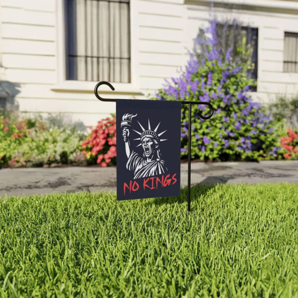 No Kings in America Garden Flag – Anti-Trump Fascism Protest Flag