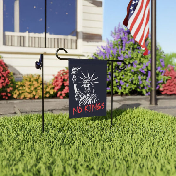No Kings in America Garden Flag – Anti-Trump Fascism Protest Flag