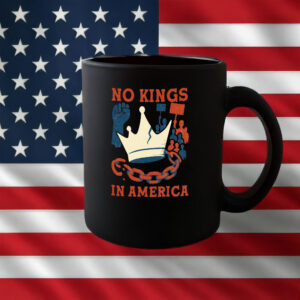 No Kings in America Mug, Smash the Crown Protest Cup