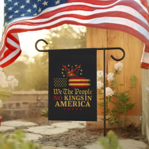 No Kings in America Patriotic Eagle Crown Flag