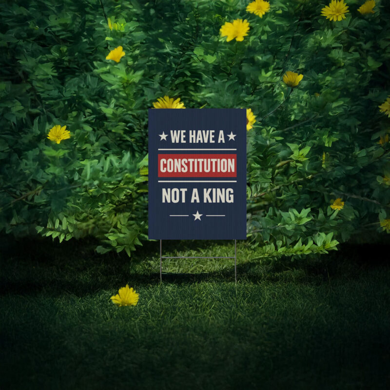 No Kings in America Resist Protest Yard Sign