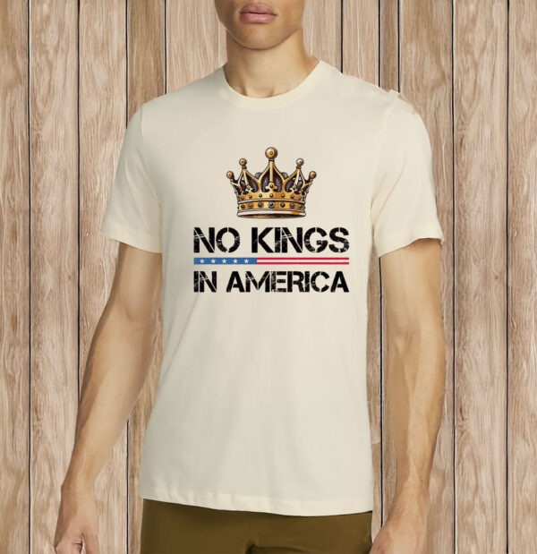 No Kings in America T-Shirt, Pro Democracy Liberal Protest Shirt