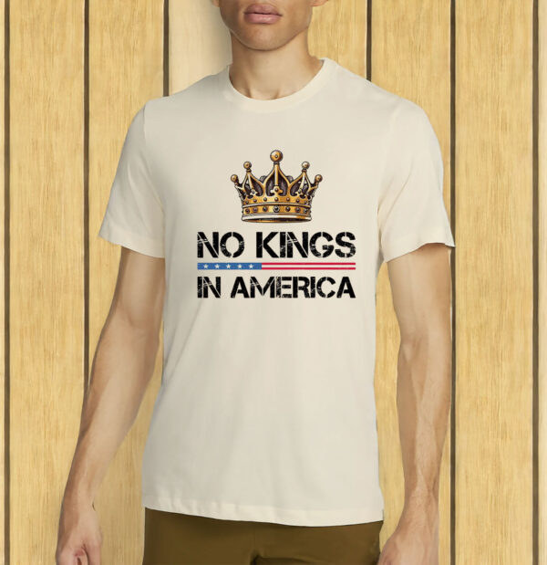 No Kings in America T-Shirt, Pro Democracy Liberal Protest Shirt