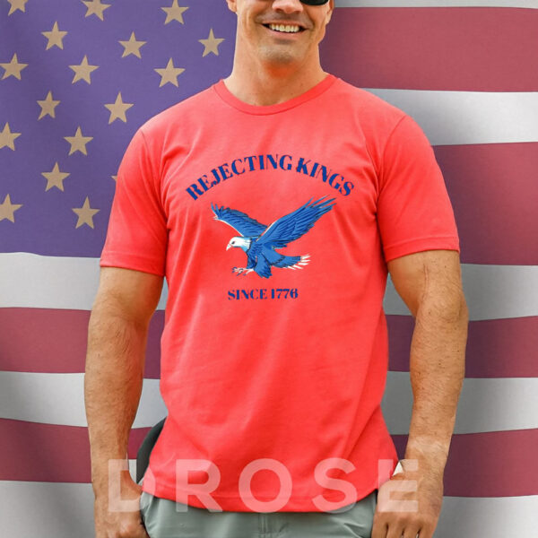 Patriotic American Eagle Tee, Rejecting Kings Since 1776 Shirt