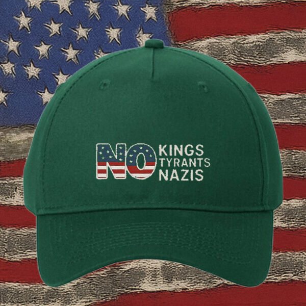Patriotic Anti-Fascist Embroidered Cap, No Kings, No Tyrants, No Nazis Hat