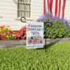 Patriotic Anti-Trump Yard Banner, Freedom Democracy Truth Garden Flag