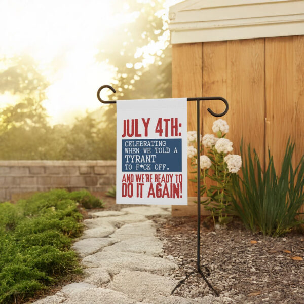 Patriotic Independence Day Garden Banner, Anti-Trump July 4th Flag