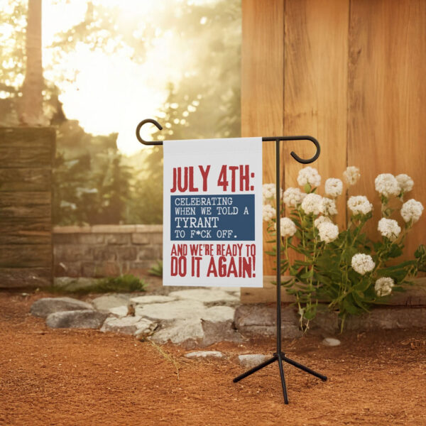 Patriotic Independence Day Garden Banner, Anti-Trump July 4th Flag