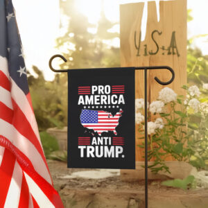 Patriotic Protest Banner with USA Map, Pro America Anti-Trump Flag