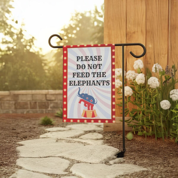 Please Do Not Feed the Elephants Garden Flag