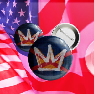RESIST No Kings Day Hands Off our Rights Pro-Democracy Anti-Fascist Button