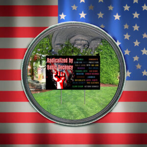 Radicalized by Basic Decency Yard Sign