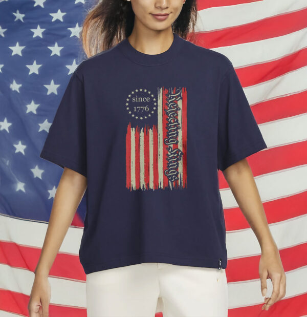 Rejecting Kings Shirt, Patriotic Shirts For Women Man, Vintage USA Flag Shirt