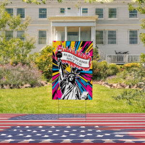 Rejecting Kings Since 1776 Protest Yard Sign, Pro Democracy Yard Sign