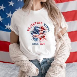 Rejecting Kings Since 1776 Tee, Vintage Distressed USA Flag Shirt