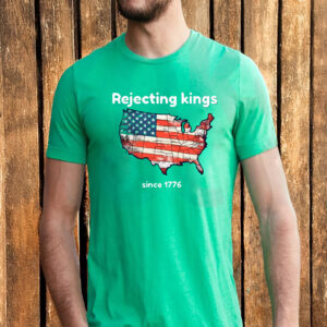 Rejecting Kings Since 1776, Vintage USA Map Flag Shirt