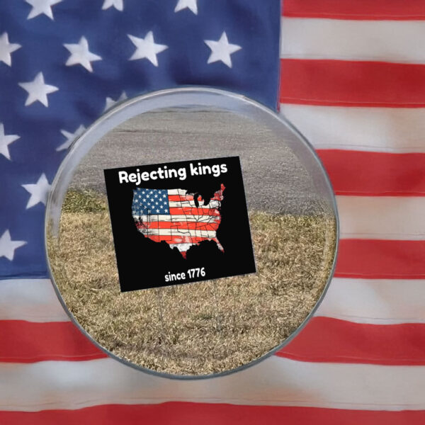 Rejecting Kings Since 1776 Vintage USA Map Yard Sign