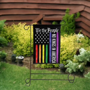 Resist MAGA Political Banner, We The People No Kings in America Garden Flag