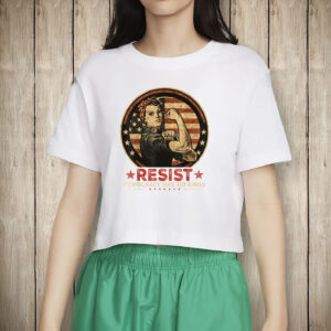 Resist No Kings Shirt, Vintage Rosie Style Anti-Fascism Shirt