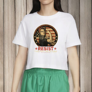 Resist No Kings Shirt, Vintage Rosie Style Anti-Fascism Shirt