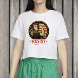 Resist No Kings Shirt, Vintage Rosie Style Anti-Fascism Shirt