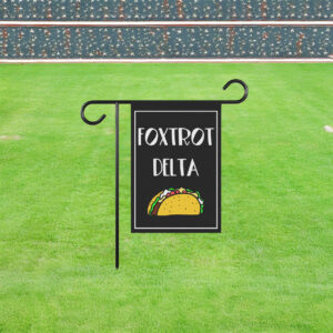 Taco Trump house flag foxtrot delta tango garden banner funny anti Trump flag