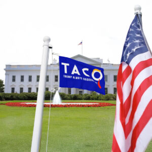 Trump Taco Trade Flag, Political Statement, Lawn Decor, Double Sided Flag