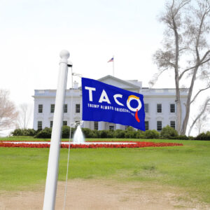 Trump Taco Trade Flag, Political Statement, Lawn Decor, Double Sided Flag