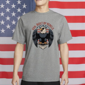 USA Built By Rebels Shirt, Patriotic Eagle Tee, 4th of July Independence Day Shirt