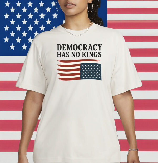 Upside Down Flag Anti-Trump Tee, Democracy Has No Kings Shirt
