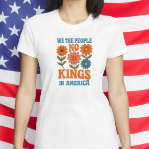 We The People In America Retro Floral Tee - Patriotic Anti Authoritarian T-Shirt