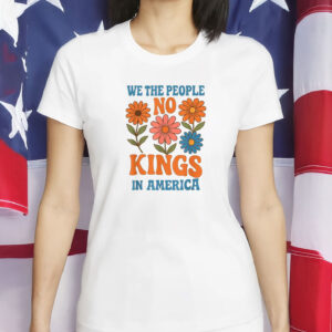 We The People In America Retro Floral Tee - Patriotic Anti Authoritarian T-Shirt