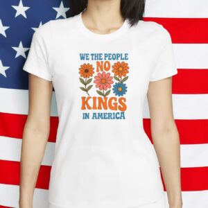We The People In America Retro Floral Tee - Patriotic Anti Authoritarian T-Shirt