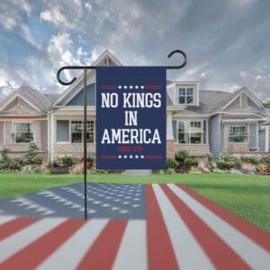 anti trump patriotic, reject fascism outdoor decor, no kings in america garden flag