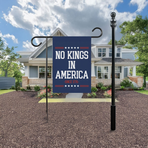 anti trump patriotic, reject fascism outdoor decor, no kings in america garden flag