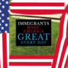 anti trump political protest decor-immigrants make america great yard sign