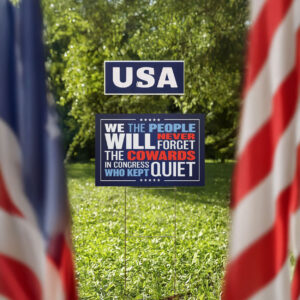congress cowards protest yard sign