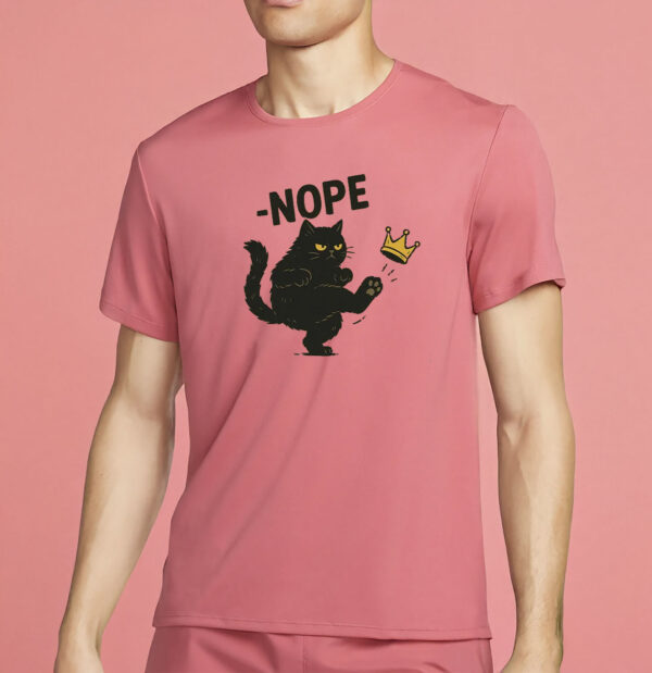 funny protest shirt, no kings black cat shirt