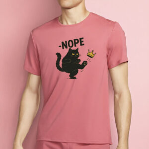 funny protest shirt, no kings black cat shirt