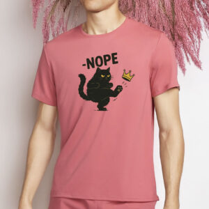 funny protest shirt, no kings black cat shirt