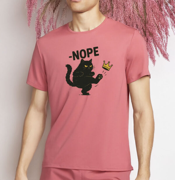 funny protest shirt, no kings black cat shirt