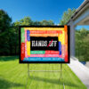 hands off political yard sign