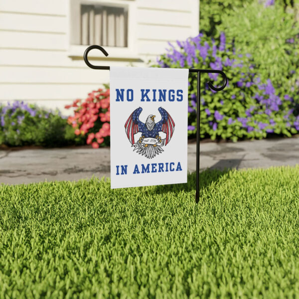 patriotic 1776 eagle-no kings in america garden flag