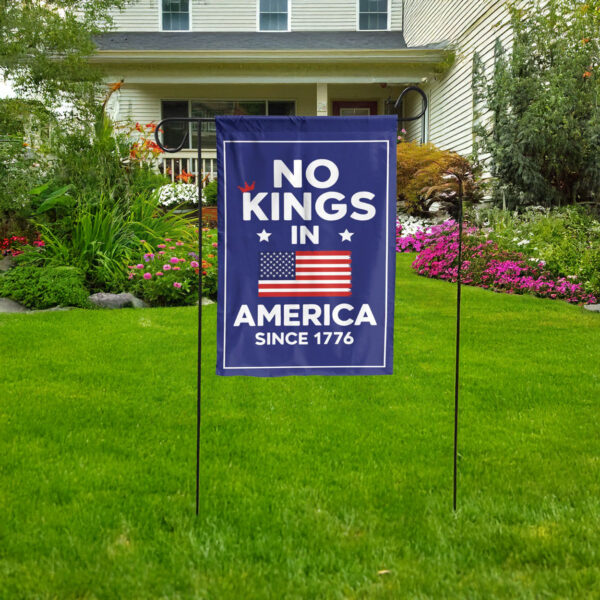 pro democracy anti trump-no kings in america garden flag