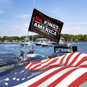 reject authoritarianism yard flag-no kings in america house flag